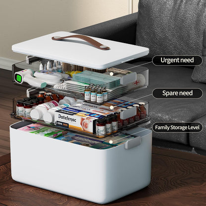 3-Tier Portable Medicine Organizer