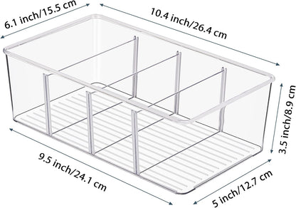 4-Compartment Food Storage Organizer Bins - 8 Pack - product photograph 3