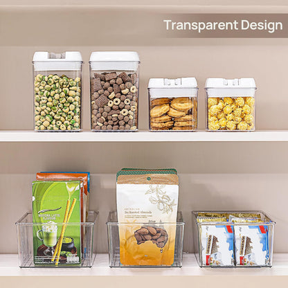 4-Compartment Food Storage Organizer Bins - 8 Pack - product photograph 4