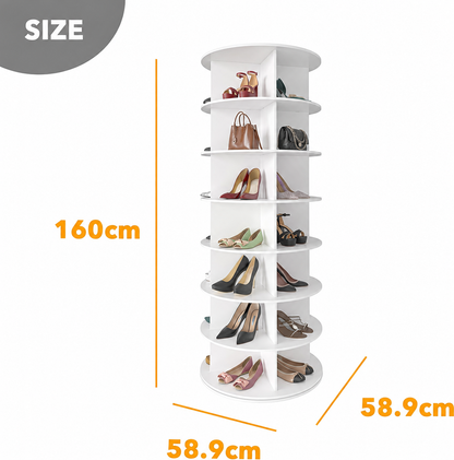 7-Tier Rotating Shoe Rack Tower - product photograph 3