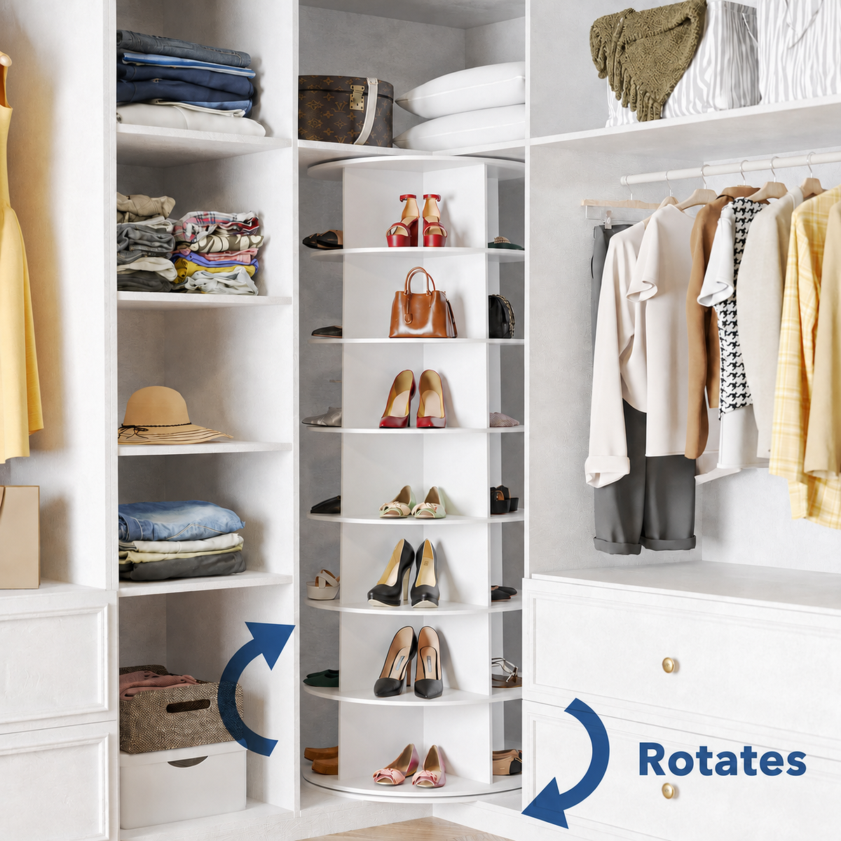 7-Tier Rotating Shoe Rack Tower - product photograph 5
