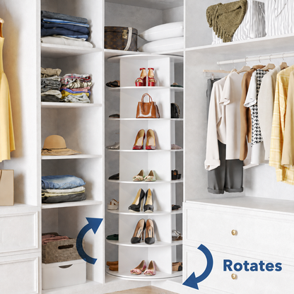 7-Tier Rotating Shoe Rack Tower - product photograph 5