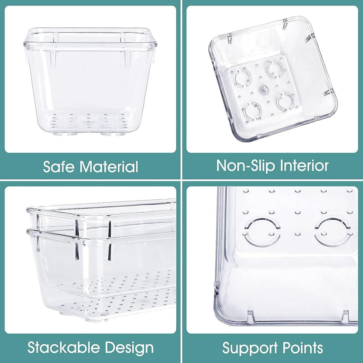 25-Piece Clear Drawer Organizer Bin Set - product photograph 3