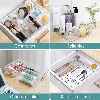 25-Piece Clear Drawer Organizer Bin Set - product photograph 5