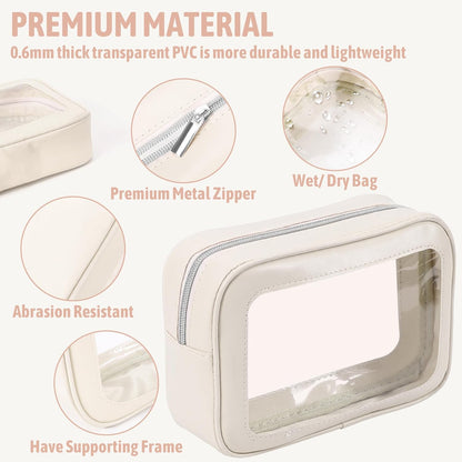 Clear Waterproof Travel Organizer Pouches - 5 Piece Set - product photograph 3