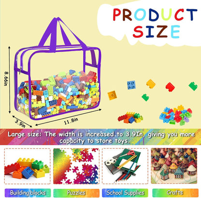 Color Large Toy Storage Bags with Labels - 6 Pack - product photograph 2