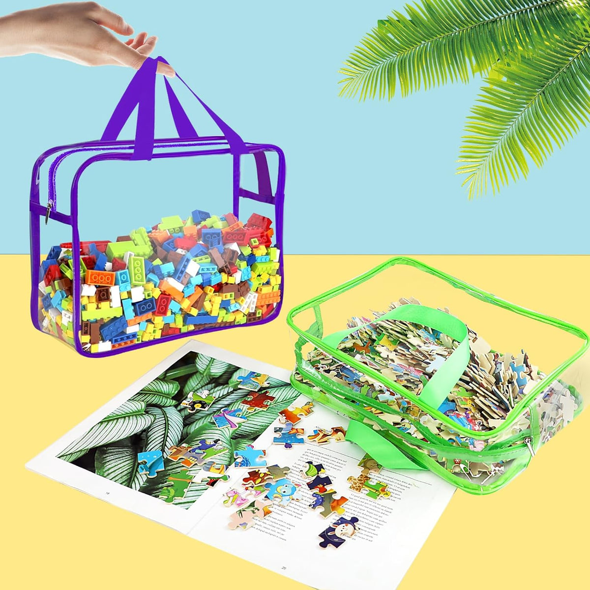 Color Large Toy Storage Bags with Labels - 6 Pack - product photograph 4