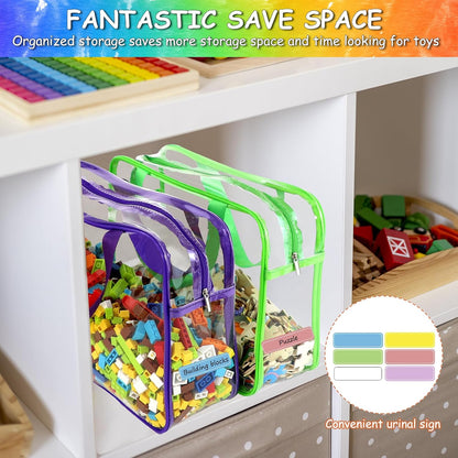 Color Large Toy Storage Bags with Labels - 6 Pack - product photograph 5