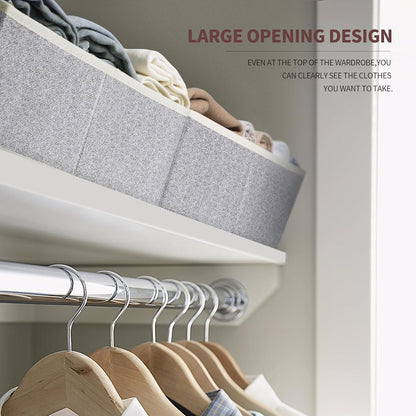 Fabric Trapezoid Closet Storage Bins - 6 Pack - product photograph 3