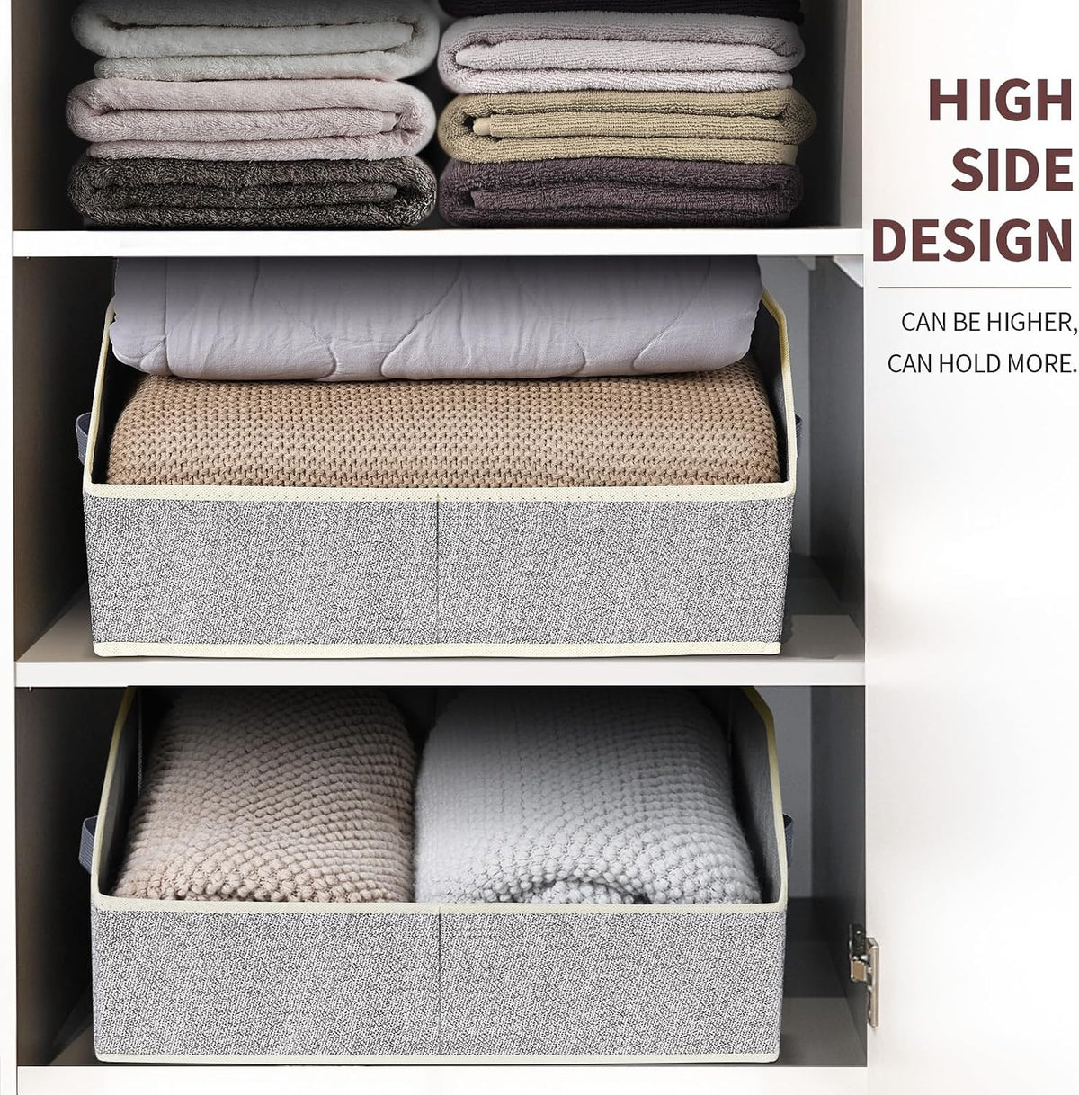 Fabric Trapezoid Closet Storage Bins - 6 Pack - product photograph 5