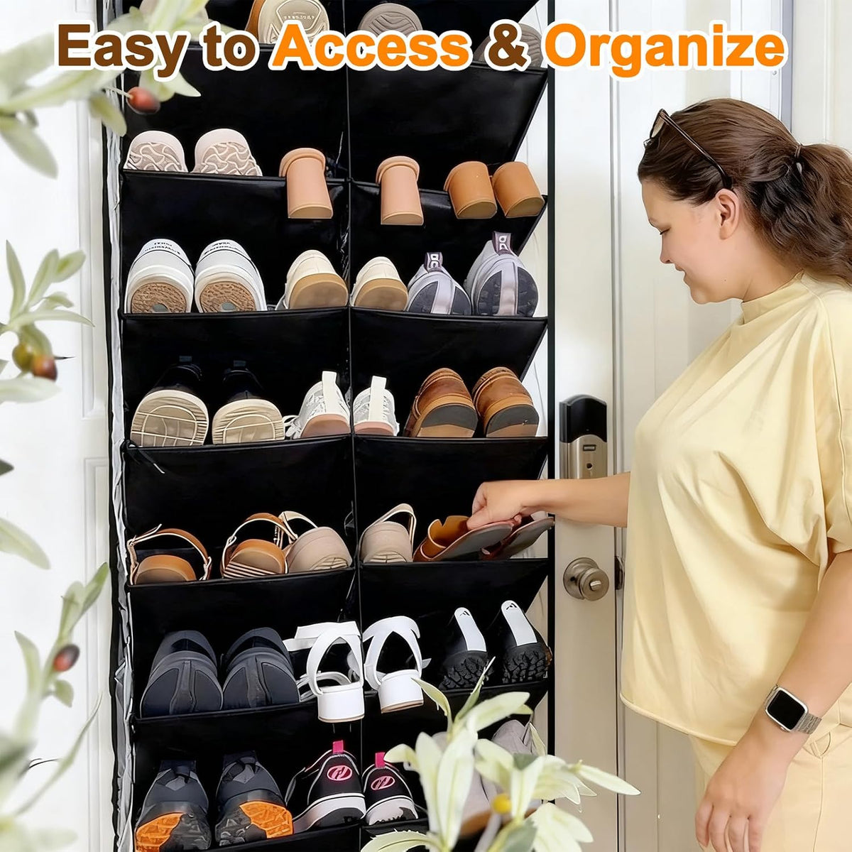 10-Tier Over-the-Door Shoe Organizer - product photograph 5