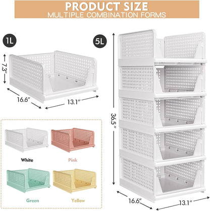 Stackable Storage Bins for Cabinets and Cupboards - product photograph 3
