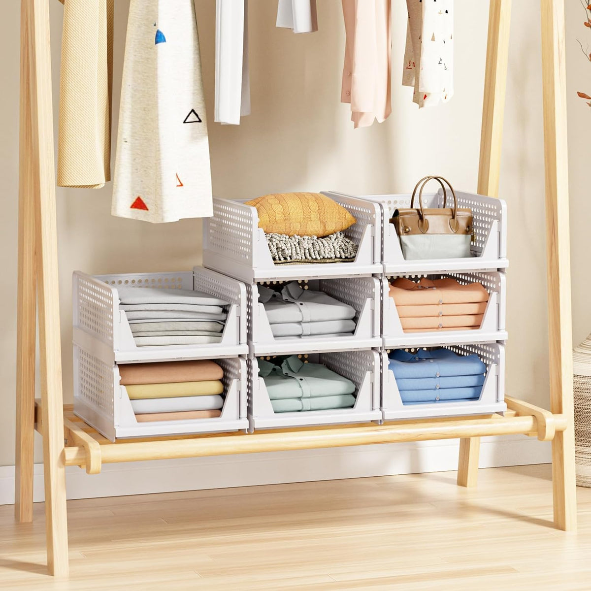 Stackable Storage Bins for Cabinets and Cupboards - product photograph 5
